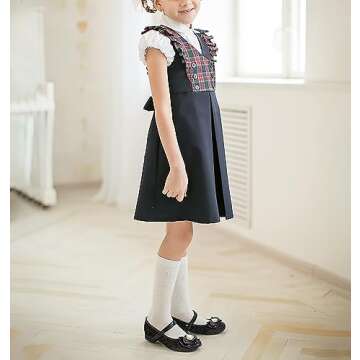 Stelle Girls Dress Shoes Glitter Princess Shoe Flower Mary Jane Low Heels Party Wedding Prom Footwear for Toddler Kids(T13-Black, 12ML)