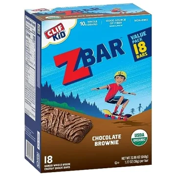 CLIF Kid Zbar Chocolate Brownie Snack Bars 18 Pack