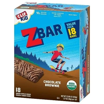 CLIF Kid Zbar Chocolate Brownie Snack Bars 18 Pack