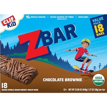 CLIF Kid Zbar Chocolate Brownie Snack Bars 18 Pack