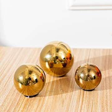 WEIDILIDU Decorative Orbs Abstract Art Ball (Set of 3) Ceramic Statue Sculpture Decoration Ornaments...