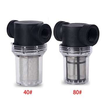 Denpetec Inline Mesh Strainer for Water Pumps and Gardens