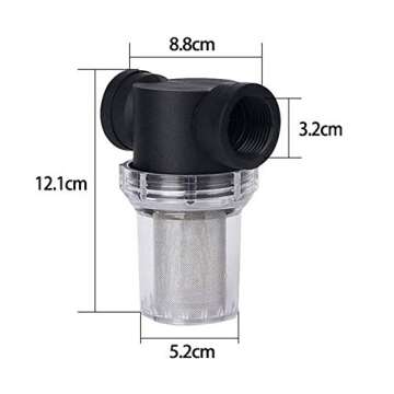 Denpetec Inline Mesh Strainer for Water Pumps and Gardens