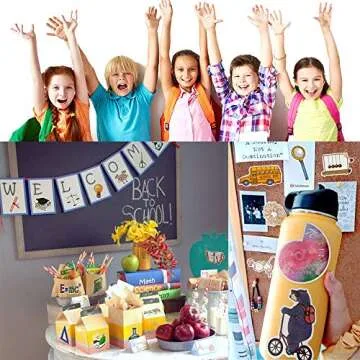 QTL School Stickers for Teacher Stickers for Students Laptop Kids Water Bottles Stickers Science Sti...