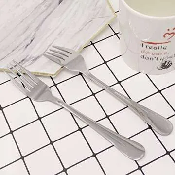 Honbay Stainless Steel Dinner Forks Set - 4 Pack