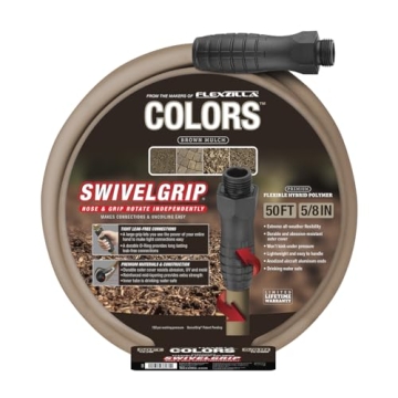 Colors Garden Hose with SwivelGrip for Effortless Watering