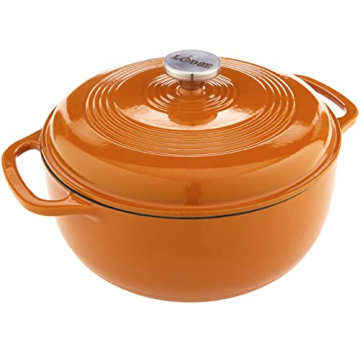 Lodge 6 Quart Cast Iron Dutch Oven – Enameled & Versatile