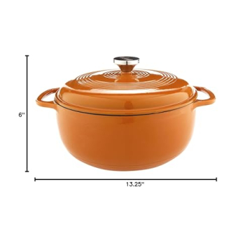 Lodge 6 Quart Cast Iron Dutch Oven – Enameled & Versatile