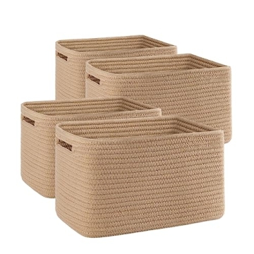SIXDOVE 4 Pack Storage Baskets for Organizing - Durable and Elegant Home Decor