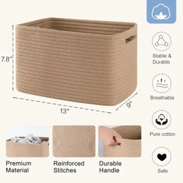 SIXDOVE Storage Baskets - Woven Home Organizers