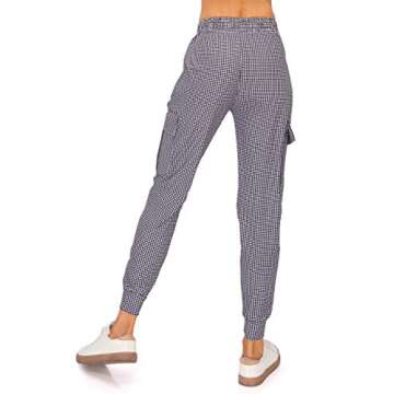 ALWAYS Houndstooth Cargo Jogger Sweatpants - Women's Buttery Soft Cozy Comfy Casual Pocket Pants 2007 S