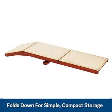 PetSafe CozyUp Sofa Ramp - Durable Wooden Pet Ramp Holds up to 100 lb - Great Couch Access for Dogs and Cats - Cherry Finish with Non-slip Carpet Tread - Folds for Easy Storage