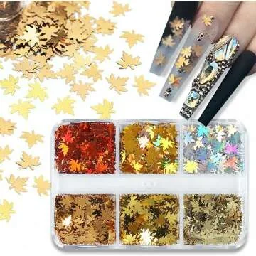 Autumn Nail Art Glitter Sequins - 6 Grids