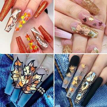 Autumn Nail Art Glitter Sequins - 6 Grids