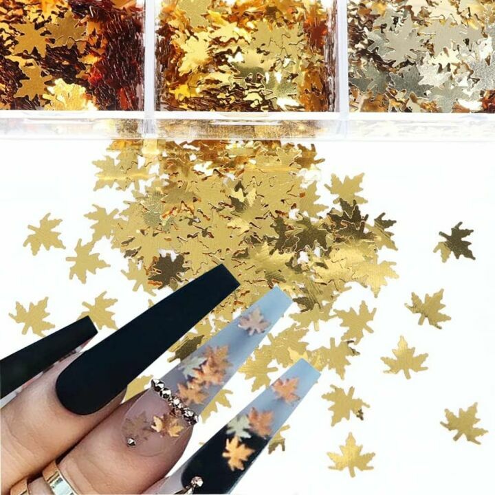 Autumn Nail Art Glitter Sequins - 6 Grids