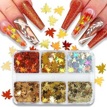 Autumn Nail Art Glitter Sequins - 6 Grids