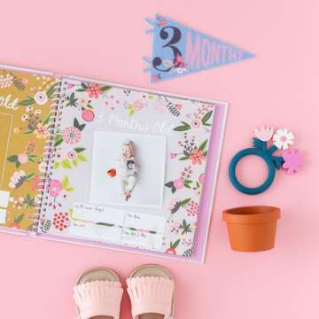 Lucy Darling Baby Memory Book, Themed Baby First Year Book, First 5 Years Journal & Photo Album for ...