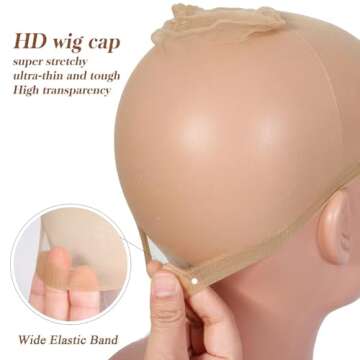 Tinashe HD Wig Caps for Women, 10 pcs Stretchy & Breathable