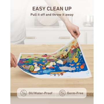 Disposable Stick-on Placemats for Baby & Kids - 40 Pack