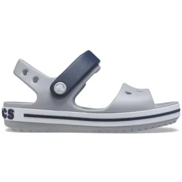 All-Day Adventure: Comfortable Kids' Crocband Sandals in Light Grey/Navy