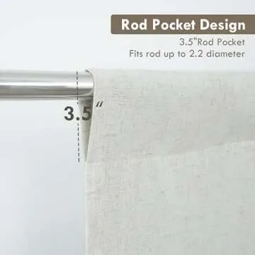 DriftAway Double Layer Linen Blackout Tie Up Curtains Thermal Insulated Fully Lined Balloon Roman Shade Bathroom Window Adjustable Rod Pocket for Small Window 25 Inch by 47 Inch Light Linen