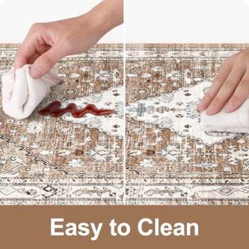 Collive Boho Kitchen Mats for Floor 2 Piece, Cushioned Anti Fatigue Kitchen Floor Mat Non-Skid Kitchen Under Sink Mat, Comfort Standing Desk Mat Waterproof for Office, Home & Kitchen, 17"x30"+17"x47"