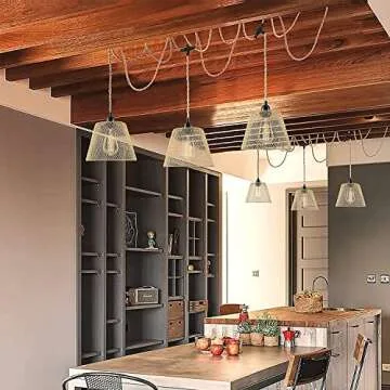 Triple Pendant Light Kit - Vintage Hanging Lamp with Switch