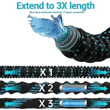Durable 100 ft Expandable Garden Hose with Nozzle