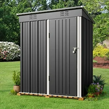 Gizoon 5'x3' Outdoor Storage Shed with Lockable Door