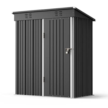 Gizoon 5'x3' Outdoor Storage Shed with Lockable Door
