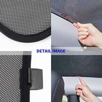 TOPlight Automotive Sun Protection Sunshades for Tesla Model 3,Model 3 Glass Roof Sunshade Sunroof Rear Window Sunshade Compatible (Until 2020 Version)