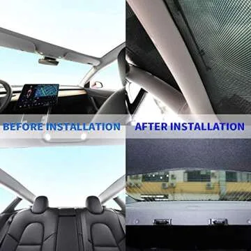 TOPlight Automotive Sun Protection Sunshades for Tesla Model 3,Model 3 Glass Roof Sunshade Sunroof Rear Window Sunshade Compatible (Until 2020 Version)