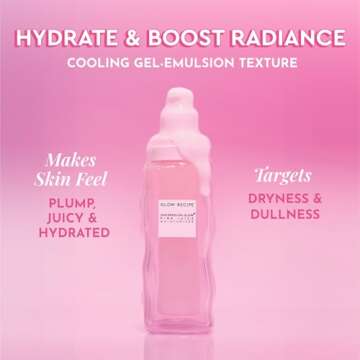 Glow Recipe Pink Juice Water Gel Face Moisturizer for Women, Men & Teens - Hydrating Hyaluronic Acid, Radiance Boosting, Non-Comedogenic, Oil-Free, Long-Lasting Korean Skin Care for Oily Skin (50ml)