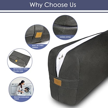 FelizMax Organic Buckwheat Bolster - Ultimate Yoga Support