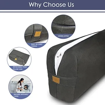 FelizMax Organic Buckwheat Bolster - Ultimate Yoga Support