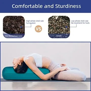 FelizMax Organic Buckwheat Bolster - Ultimate Yoga Support