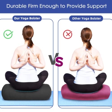 FelizMax Organic Buckwheat Bolster - Ultimate Yoga Support