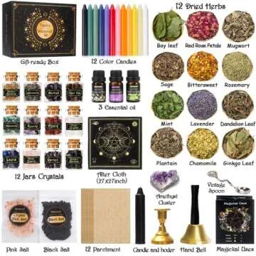 TigeJoy 61 PCS Witchcraft Supplies Kit for Beginners