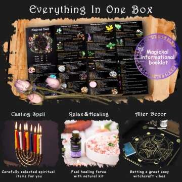 TigeJoy 61 PCS Witchcraft Supplies Kit for Beginners