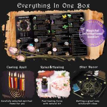 TigeJoy 61 PCS Witchcraft Supplies Kit for Beginners