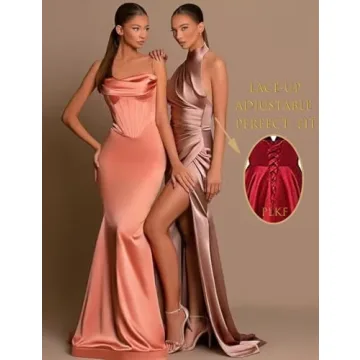 Buy Elegant Plus Size Satin Bridesmaid Dress Rose Gold
