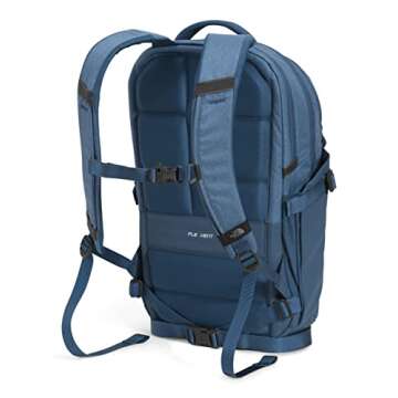 The North Face Recon School Laptop Backpack, Shady Blue Light Heather/TNF White, One Size
