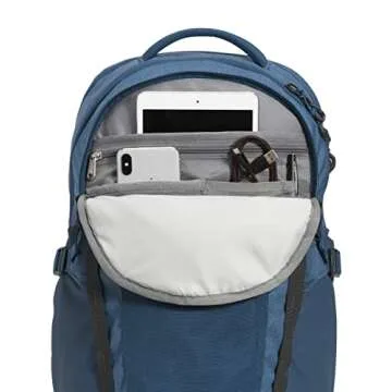 The North Face Recon School Laptop Backpack, Shady Blue Light Heather/TNF White, One Size