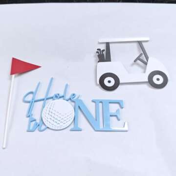 Acrylic Golf Cake Topper for Parties and Birthdays