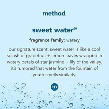 Method Foaming Hand Soap, Sweet Water, Paraben and Phthalate Free, Biodegradable Formula, 10 fl oz (Pack of 3)