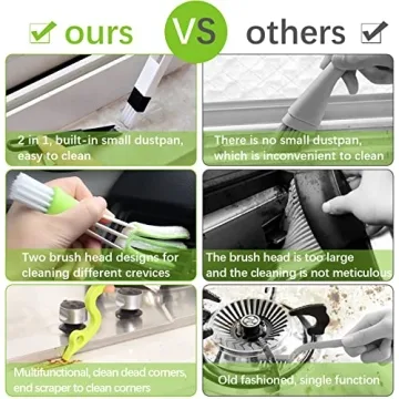 Trycooling Hand-held Cleaning Brushes 3-Piece Set for Home