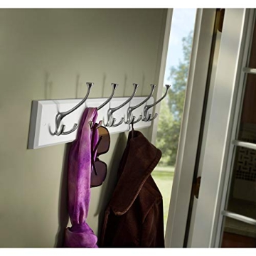 Stylish Liberty Hardware Wall Mounted Coat Rack with Hooks