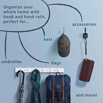 Stylish Liberty Hardware Wall Mounted Coat Rack with Hooks