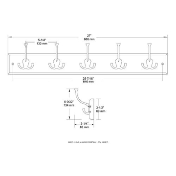 Stylish Liberty Hardware Wall Mounted Coat Rack with Hooks