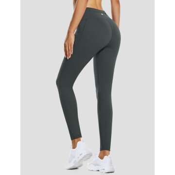 BALEAF Women's Fleece Lined Leggings Waterproof Thermal Winter Hiking Pants Warm Tights Skiing Runni...